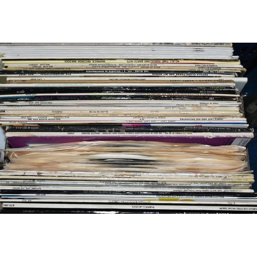 422 - THREE BOXES OF LP AND 12 INCH SINGLE RECORDS, over one hundred and fifty records to include Jazz, Bl... 