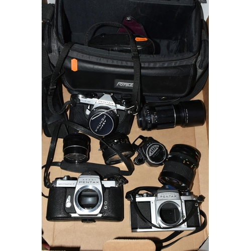 436 - PENTAX PHOTOGRAPHIC EQUIPMENT ETC, comprising a ME Super 35mm SLR camera with 50mm f1.7 lens, Spotma... 