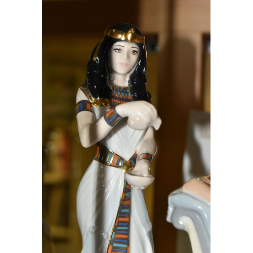 626 - A BOXED LIMITED EDITION ROYAL WORCESTER FOR COMPTON & WOODHOUSE TABLEAU THREE PIECE SET 'THE COURT O... 