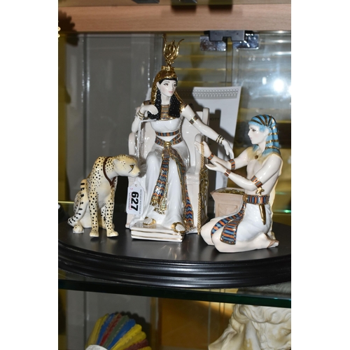 627 - A BOXED LIMITED EDITION ROYAL WORCESTER FOR COMPTON & WOODHOUSE TABLEAU FOUR PIECE SET 'THE JEWELS O... 