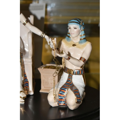 627 - A BOXED LIMITED EDITION ROYAL WORCESTER FOR COMPTON & WOODHOUSE TABLEAU FOUR PIECE SET 'THE JEWELS O... 