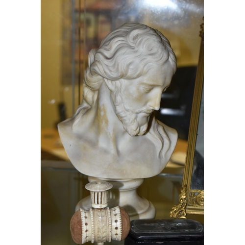 630 - A GROUP OF 19TH CENTURY AND LATER COLLECTABLES, CERAMICS, ETC, including a turned bone pin cushion, ... 