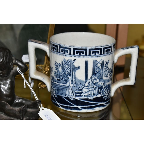 630 - A GROUP OF 19TH CENTURY AND LATER COLLECTABLES, CERAMICS, ETC, including a turned bone pin cushion, ... 