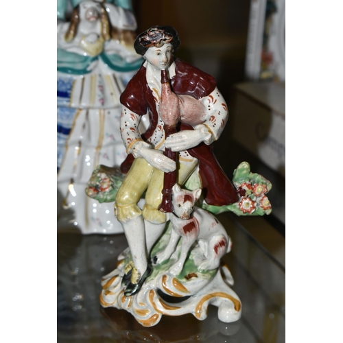 634 - A GROUP OF 19TH AND 20TH CENTURY CERAMICS, including a Coalbrookdale pot pourri and cover of floral ... 