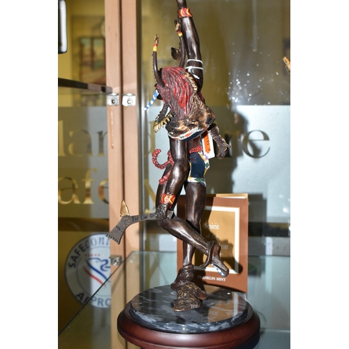 640 - A BOXED FRANKLIN MINT 'SPIRIT OF THE GRIZZLY BEAR' BRONZE SCULPTURE, after Robert F Murphy, depictin... 