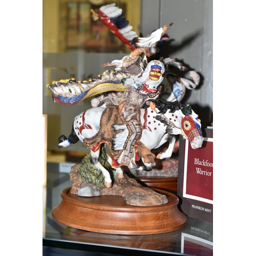 641 - SIX BOXED FRANKLIN MINT CERAMIC SCULPTURES, after Robert F Murphy and Buck McCain, commissioned by T... 