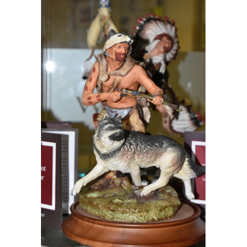 641 - SIX BOXED FRANKLIN MINT CERAMIC SCULPTURES, after Robert F Murphy and Buck McCain, commissioned by T... 