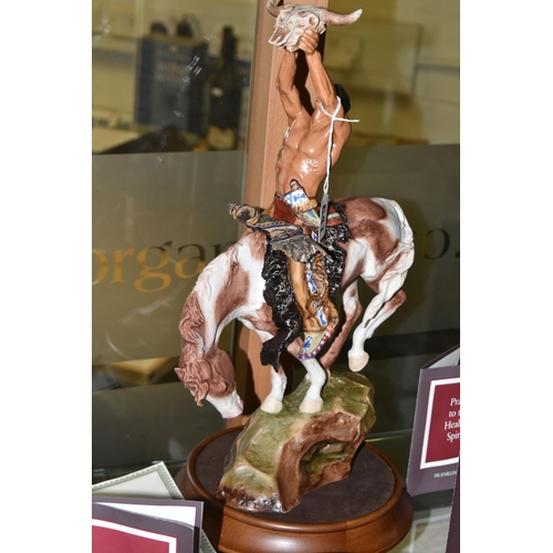 641 - SIX BOXED FRANKLIN MINT CERAMIC SCULPTURES, after Robert F Murphy and Buck McCain, commissioned by T... 