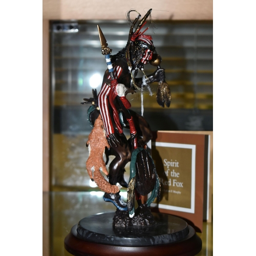 644 - A BOXED FRANKLIN MINT 'SPIRIT OF THE RED FOX' BRONZE SCULPTURE, after Robert F Murphy, depicting a N... 