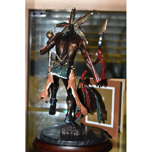 644 - A BOXED FRANKLIN MINT 'SPIRIT OF THE RED FOX' BRONZE SCULPTURE, after Robert F Murphy, depicting a N... 