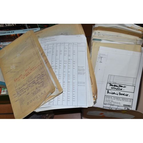 652 - THREE BOXES OF BOOKS, TECHNICAL DRAWINGS AND FRAMED PICTURES, to include a box of technical drawings... 