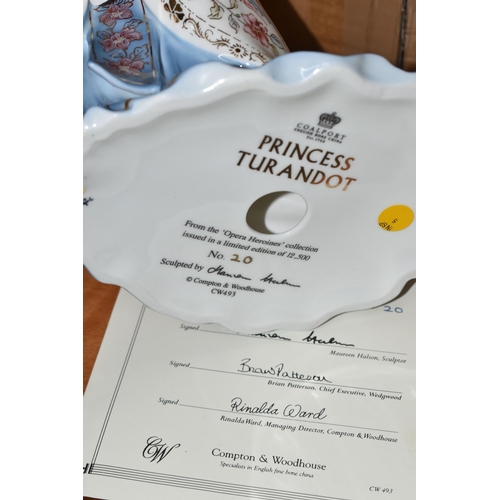 656 - FOUR BOXED ROYAL DOULTON AND COALPORT 'OPERA HEROINES' COLLECTIONS FIGURINES, limited editions for C... 