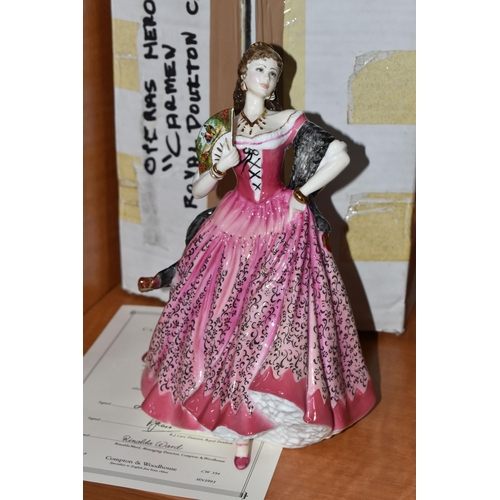 656 - FOUR BOXED ROYAL DOULTON AND COALPORT 'OPERA HEROINES' COLLECTIONS FIGURINES, limited editions for C... 