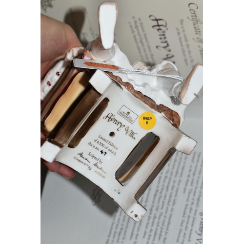 658 - SEVEN BOXED WEDGWOOD 'WIVES OF KING HENRY VIII' COLLECTION FIGURINES, limited edition for Compton & ... 