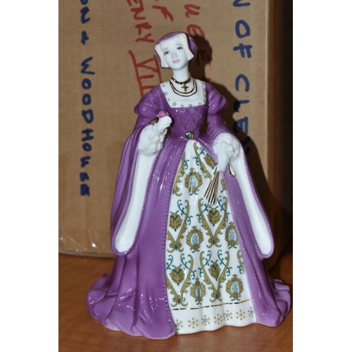 658 - SEVEN BOXED WEDGWOOD 'WIVES OF KING HENRY VIII' COLLECTION FIGURINES, limited edition for Compton & ... 