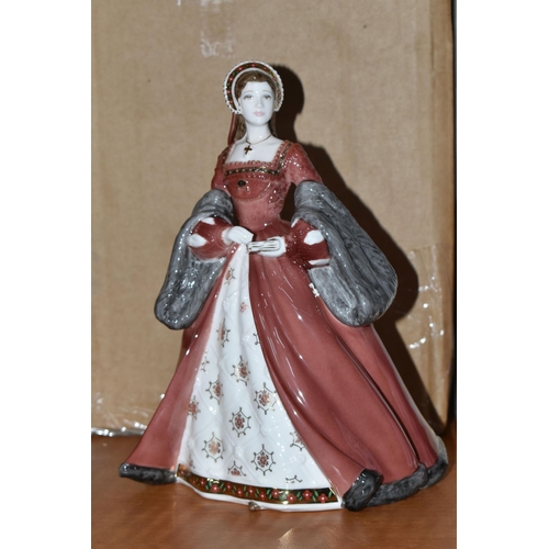 658 - SEVEN BOXED WEDGWOOD 'WIVES OF KING HENRY VIII' COLLECTION FIGURINES, limited edition for Compton & ... 