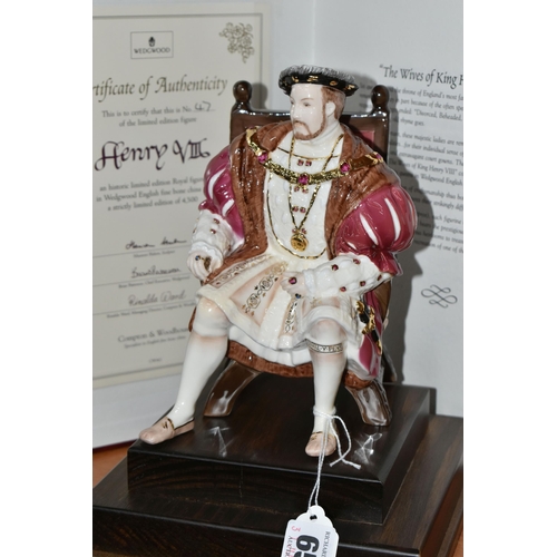 658 - SEVEN BOXED WEDGWOOD 'WIVES OF KING HENRY VIII' COLLECTION FIGURINES, limited edition for Compton & ... 