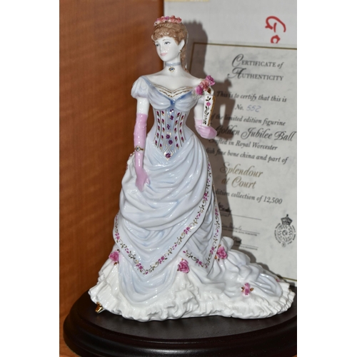660 - SIX BOXED ROYAL WORCESTER 'SPLENDOUR AT COURT' FIGURINES, limited editions for Compton & Woodhouse, ... 