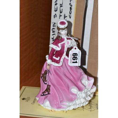 661 - FOUR BOXED COALPORT 'VICTORIAN SEASONS COLLECTION' FIGURINES, limited edition for Compton & Woodhous... 