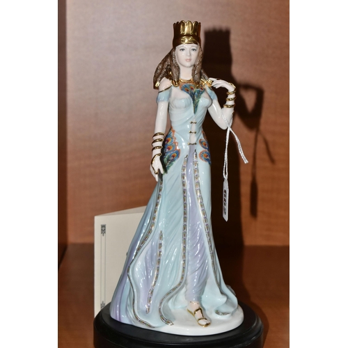 662 - FIVE BOXED COALPORT DAVID CORNELL 'FABLED BEAUTIES' FIGURINES, limited edition for Compton & Woodhou... 