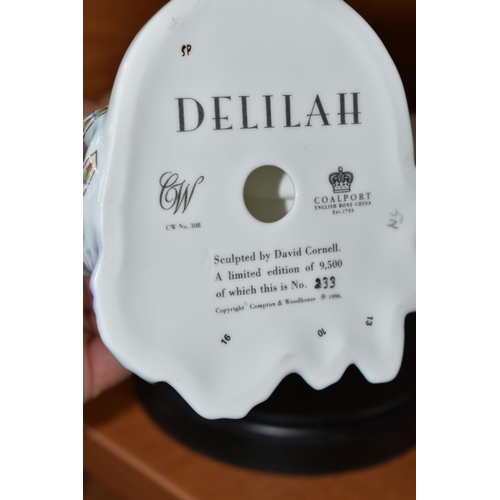 662 - FIVE BOXED COALPORT DAVID CORNELL 'FABLED BEAUTIES' FIGURINES, limited edition for Compton & Woodhou... 