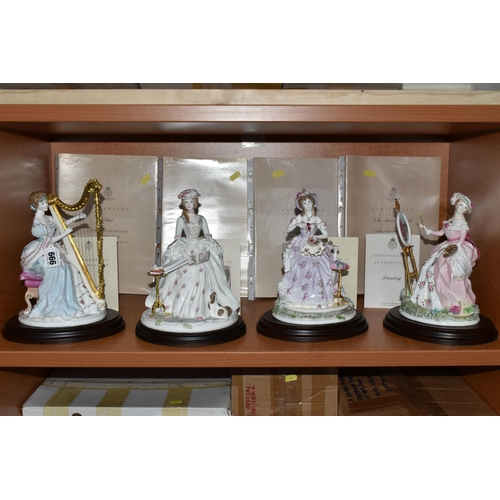 666 - FOUR BOXED ROYAL WORCESTER LIMITED EDITION 'GRACEFUL ARTS' FIGURINES, comprising a limited edition '... 