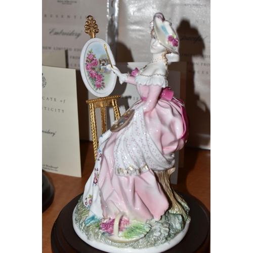 666 - FOUR BOXED ROYAL WORCESTER LIMITED EDITION 'GRACEFUL ARTS' FIGURINES, comprising a limited edition '... 