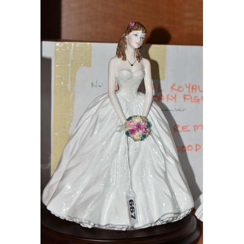 667 - THREE BOXED ROYAL WORCESTER ANNIVERSARY FIGURINES, comprising 'A Day To Remember' 1998, The Official... 