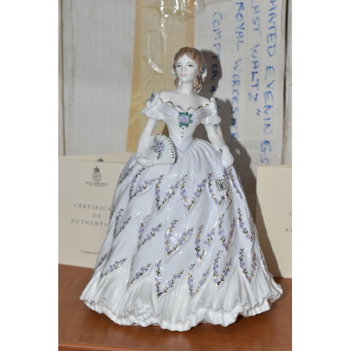 669 - EIGHT BOXED ROYAL WORCESTER ROMANCE OF VICTORIAN ERA FIGURINES, comprising 'The Masquerade Begins', ... 