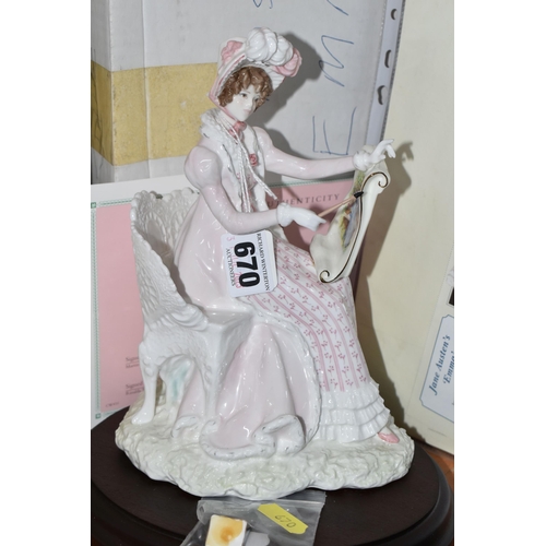 670 - A ROYAL WORCESTER 'EMMA'  FIGURINE IN THE JANE AUSTEN HEROINES COLLECTION, limited edition 25/4500 w... 