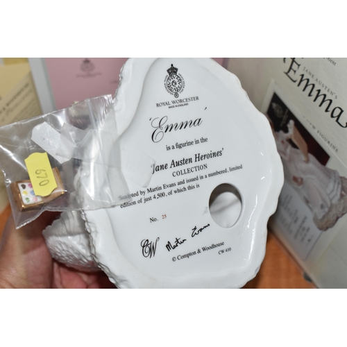 670 - A ROYAL WORCESTER 'EMMA'  FIGURINE IN THE JANE AUSTEN HEROINES COLLECTION, limited edition 25/4500 w... 