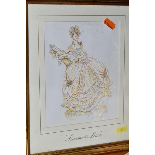 673 - TWO BOXED LIMITED EDITION ROYAL WORCESTER SEASONS OF ROMANCE FIGURINES, for Compton & Woodhouse, com... 