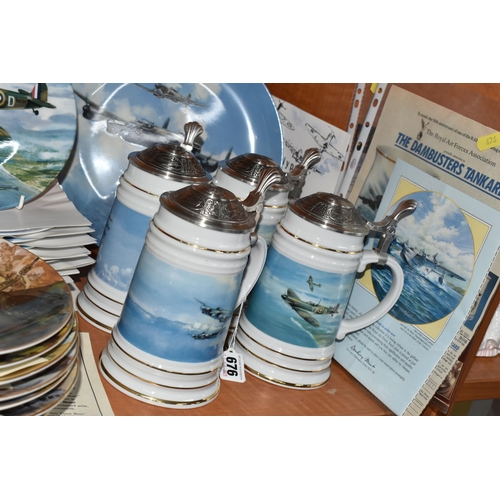 676 - A GROUP OF BOXED AIRCRAFT AND WWI COLLECTOR'S PLATES AND TANKARDS, comprising six Danbury Mint 'Roya... 