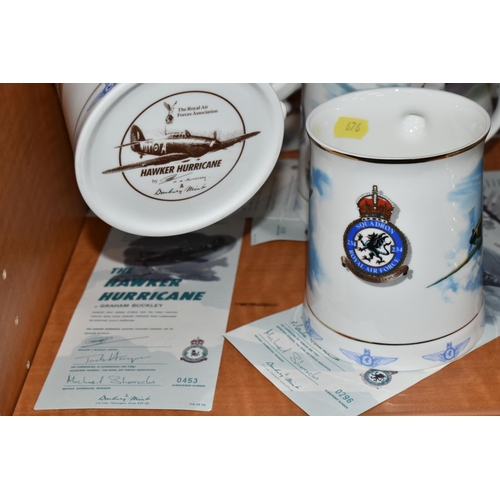 676 - A GROUP OF BOXED AIRCRAFT AND WWI COLLECTOR'S PLATES AND TANKARDS, comprising six Danbury Mint 'Roya... 