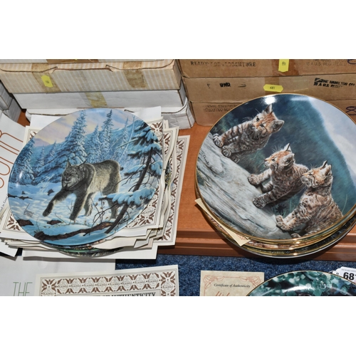 681 - TWENTY EIGHT BOXED ANIMAL THEMED COLLECTORS PLATES, comprising eight Charles Frace plates from the '... 