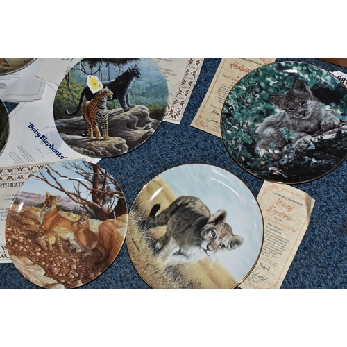 681 - TWENTY EIGHT BOXED ANIMAL THEMED COLLECTORS PLATES, comprising eight Charles Frace plates from the '... 