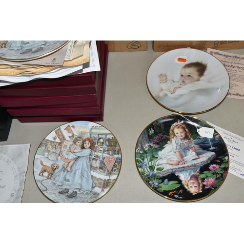 689 - FIFTY ONE CHILD THEMED COLLECTORS PLATES, comprising seven Royal Worcester 'NSPCC' Christmas plates,... 