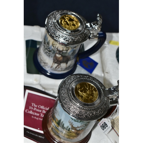 690 - A COLLECTION OF BOXED WILDLIFE THEMED COLLECTORS PLATES AND TANKARDS, to include a set of eight Wedg... 