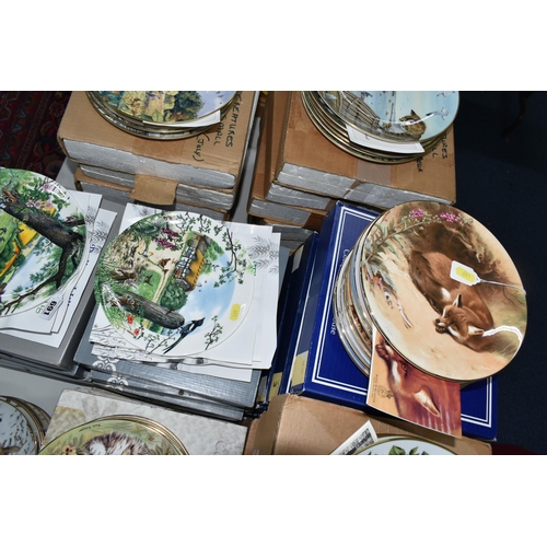 691 - FIFTY FOUR COLLECTORS PLATES, mainly boxed, on the themes of wildlife and pets, series comprising tw... 