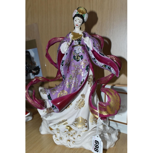 698 - THREE BOXED FRANKLIN MINT FIGURES, comprising 'My Spirit Unconquered', 'The Snow Princess', 'The Dra... 