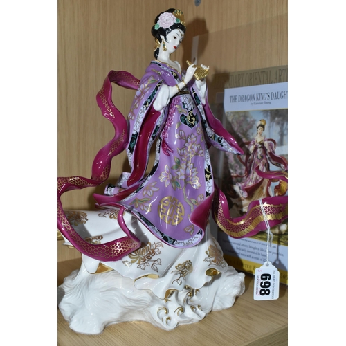 698 - THREE BOXED FRANKLIN MINT FIGURES, comprising 'My Spirit Unconquered', 'The Snow Princess', 'The Dra... 