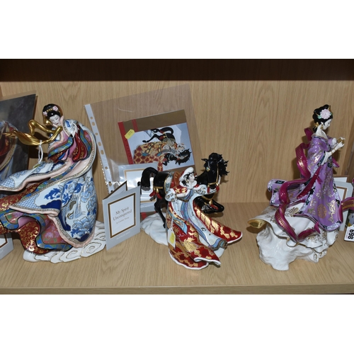 698 - THREE BOXED FRANKLIN MINT FIGURES, comprising 'My Spirit Unconquered', 'The Snow Princess', 'The Dra... 