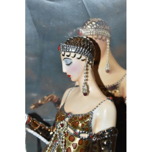 699 - THREE BOXED FRANKLIN MINT 'HOUSE OF ERTÉ' FIGURES,  'Isis', 'Ocelot' and 'Leopard' (3 + boxes) (Cond... 