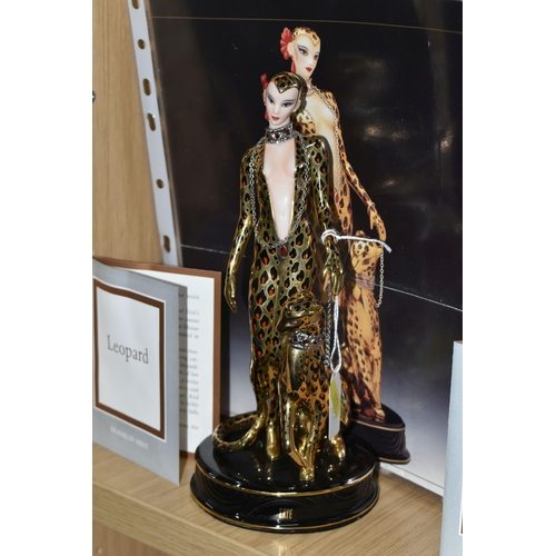 699 - THREE BOXED FRANKLIN MINT 'HOUSE OF ERTÉ' FIGURES,  'Isis', 'Ocelot' and 'Leopard' (3 + boxes) (Cond... 