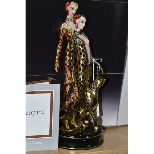 699 - THREE BOXED FRANKLIN MINT 'HOUSE OF ERTÉ' FIGURES,  'Isis', 'Ocelot' and 'Leopard' (3 + boxes) (Cond... 