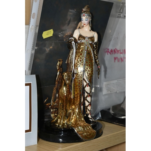 699 - THREE BOXED FRANKLIN MINT 'HOUSE OF ERTÉ' FIGURES,  'Isis', 'Ocelot' and 'Leopard' (3 + boxes) (Cond... 