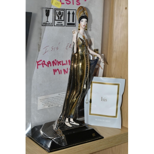 699 - THREE BOXED FRANKLIN MINT 'HOUSE OF ERTÉ' FIGURES,  'Isis', 'Ocelot' and 'Leopard' (3 + boxes) (Cond... 