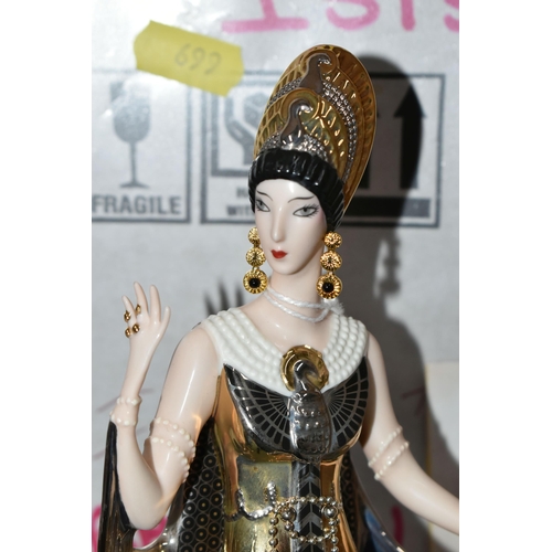 699 - THREE BOXED FRANKLIN MINT 'HOUSE OF ERTÉ' FIGURES,  'Isis', 'Ocelot' and 'Leopard' (3 + boxes) (Cond... 