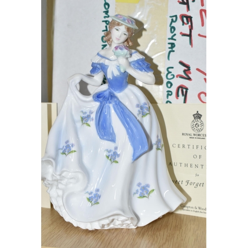 701 - TWELVE BOXED ROYAL WORCESTER 'SWEET POSY' FIGURES, comprising Sweet Rose, Sweet Forget Me Not, Sweet... 