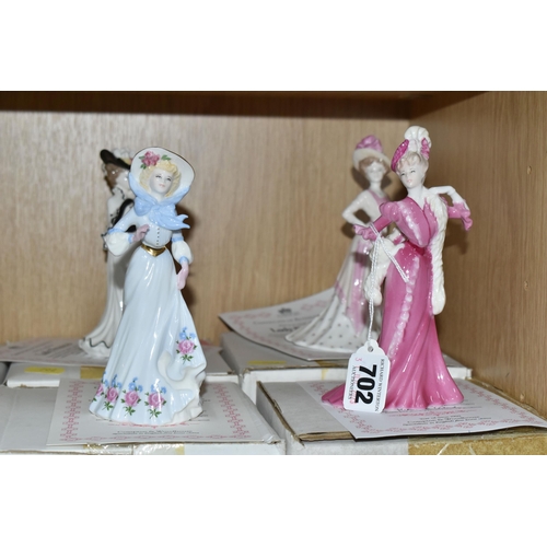 702 - EIGHTEEN BOXED COALPORT 'MY FAIR LADIES' FIGURES, for Compton & Woodhouse comprising Lady Florence, ... 